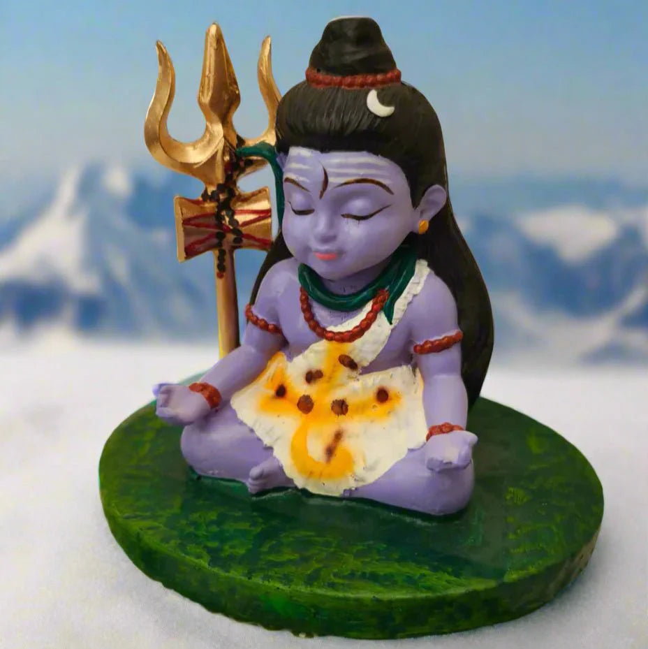 Bala Shiva with Damaru, Trishul, Peetha and Nandi Combo - WeToyToy Bala Neelkanth