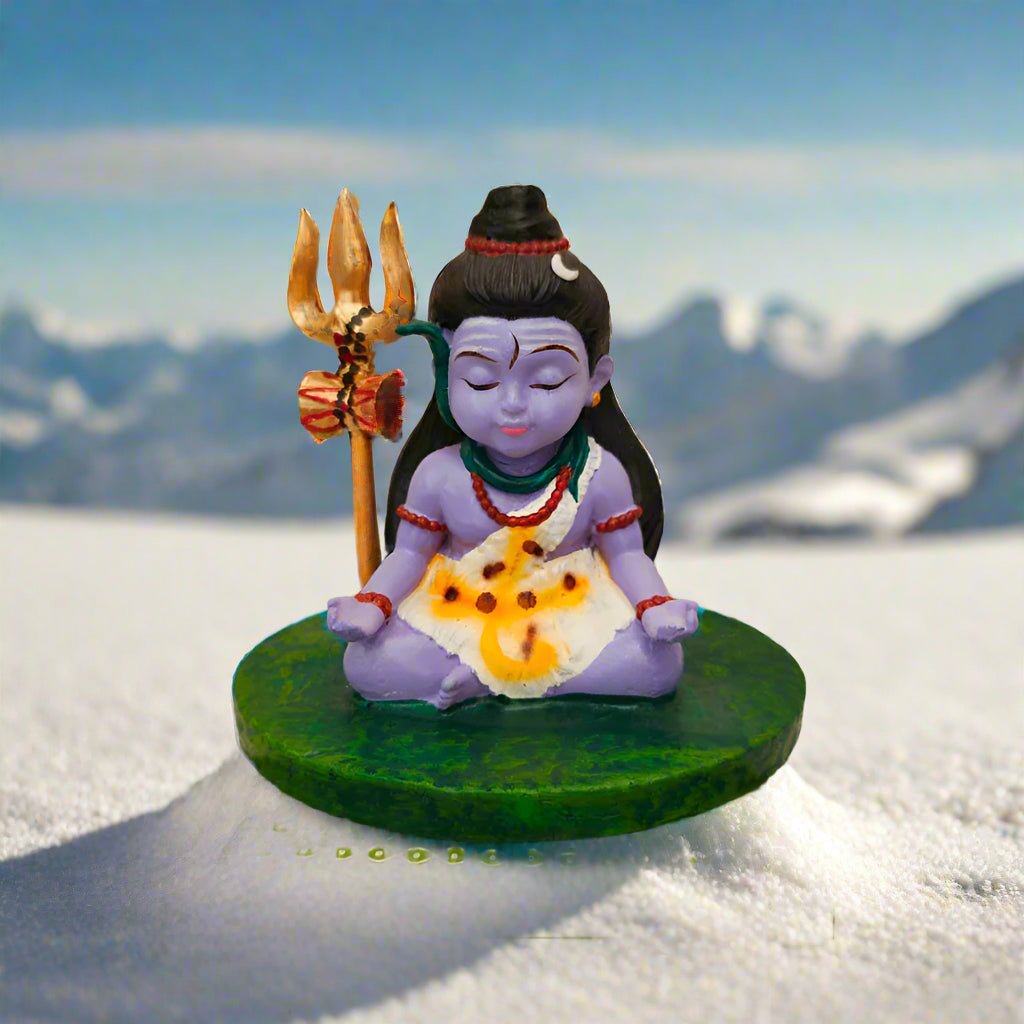 Bala Shiva with Damaru, Trishul, Peetha and Nandi Combo - WeToyToy Bala Yogi