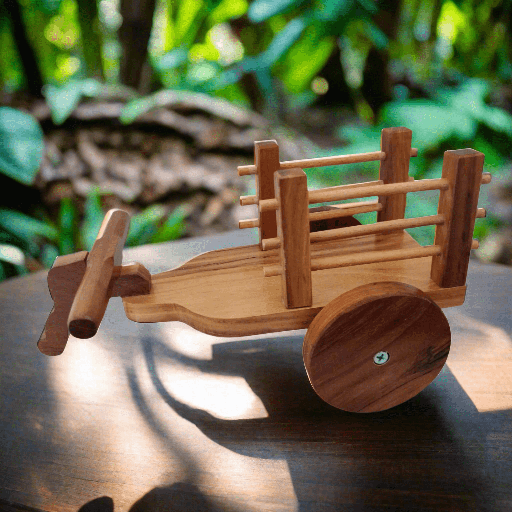 Bullock Cart Wooden Décor Sustainable - WeToyToy