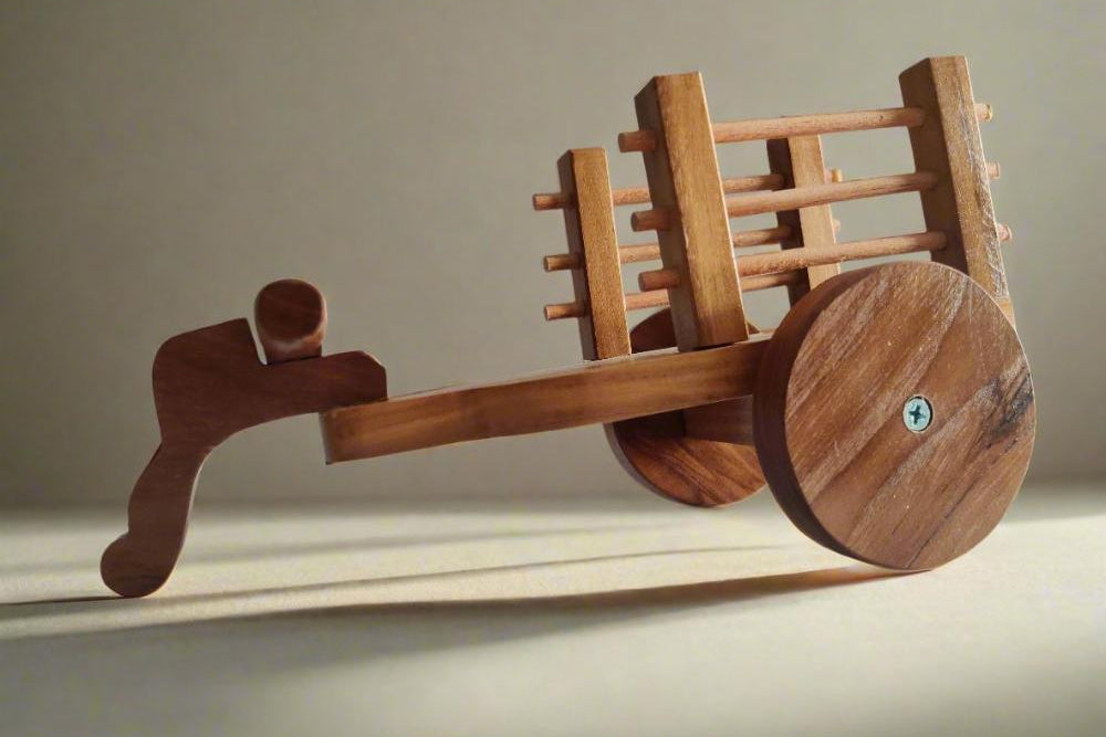 Bullock Cart Wooden Décor Sustainable - WeToyToy