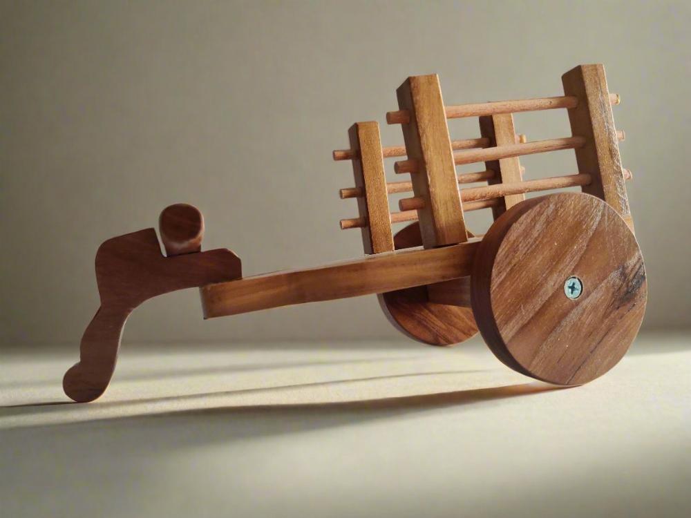 Bullock Cart Wooden Décor Sustainable - WeToyToy
