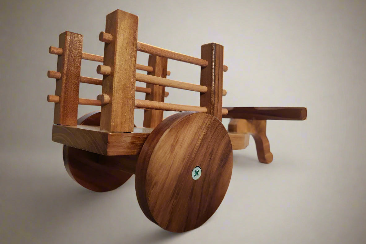 Bullock Cart Wooden Décor Sustainable - WeToyToy