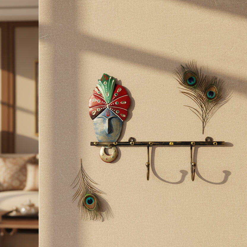 Krishna Wall Decor with Hooks