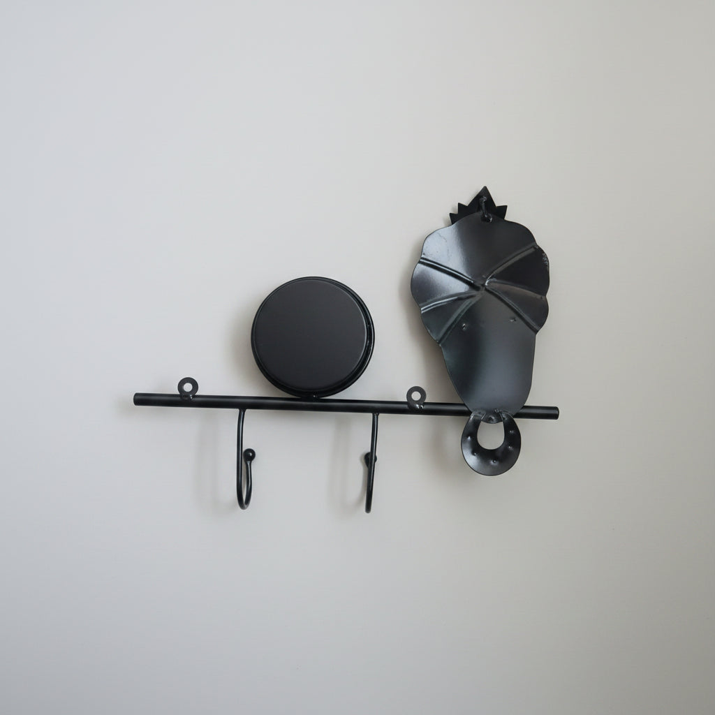 Wall Decor with Hooks and Time