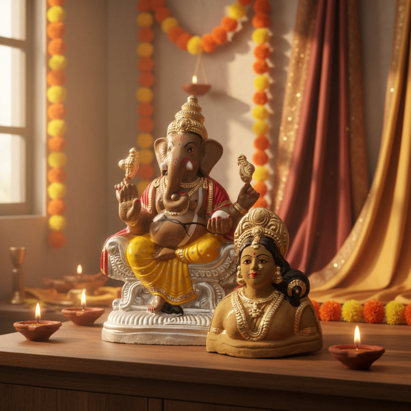Shree Ganesha with Maa Gowri