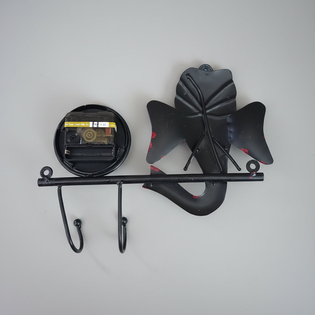 Wall Decor with Hooks and Time