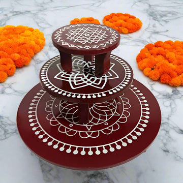 Warli Hand painted Round Peetha