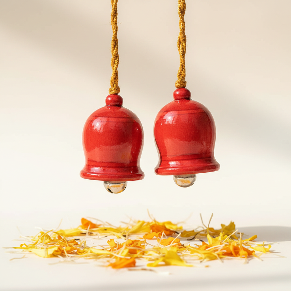 Wooden Bells Reddish-Orange - Improved