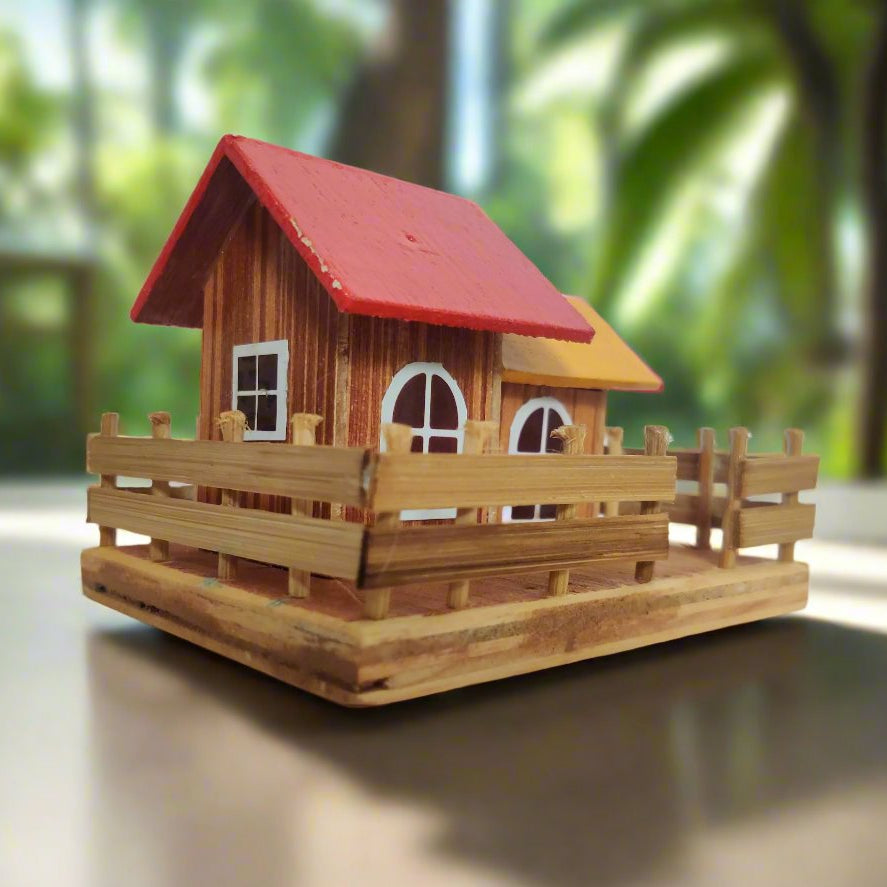 Wooden House Imaginative Play Décor Montessori - WeToyToy