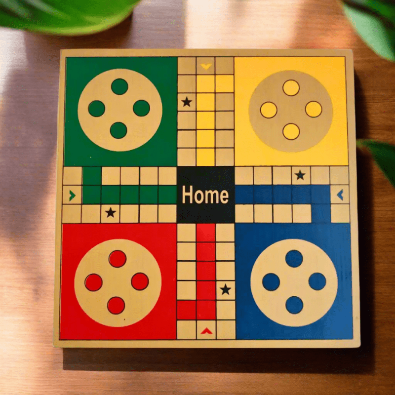Wooden Snake and Ladder / Ludo Fun Traditional and Modern Board Game - WeToyToy