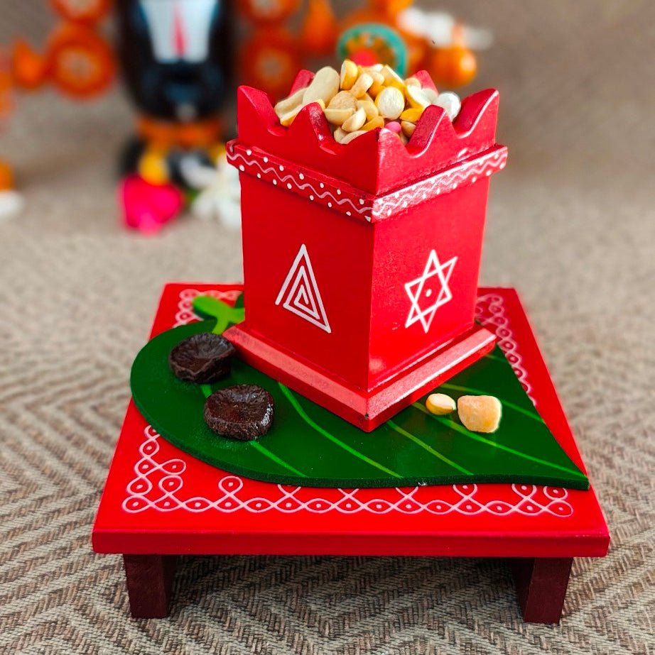 Wooden Traditional Sankranti Combo - WeToyToy Combo with Peeta