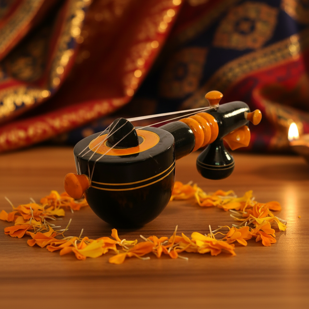 Wooden Veena Showpiece - Hero